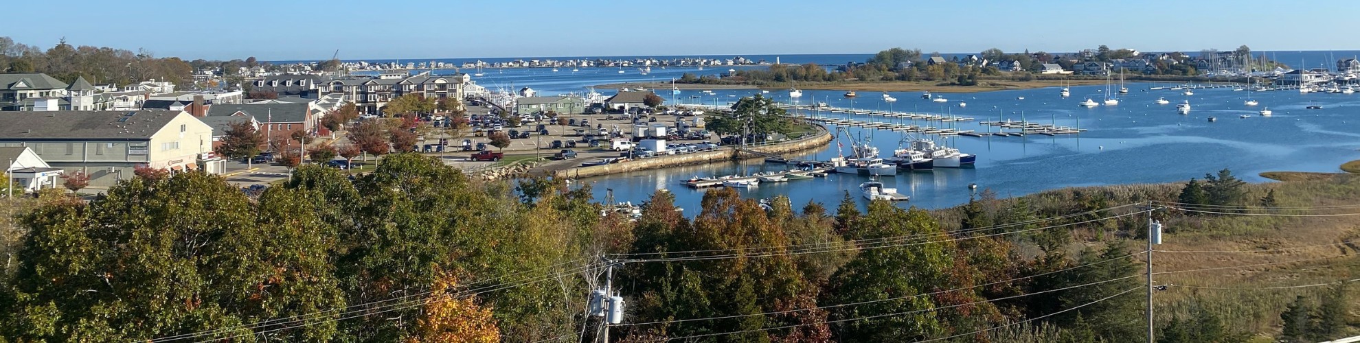 The landscape of the Duxbury Bay in the spring.